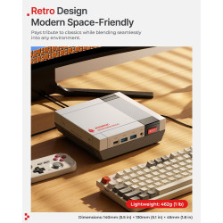 ACEMAGIC Retro X5 Mini PC Gaming, AMD Ryzen AI 9 HX 370(12C/24T,jusqu'à 5,1 GHz) 32Go DDR5 1To SSD, Radeon 890M, WiFi 7, Double 