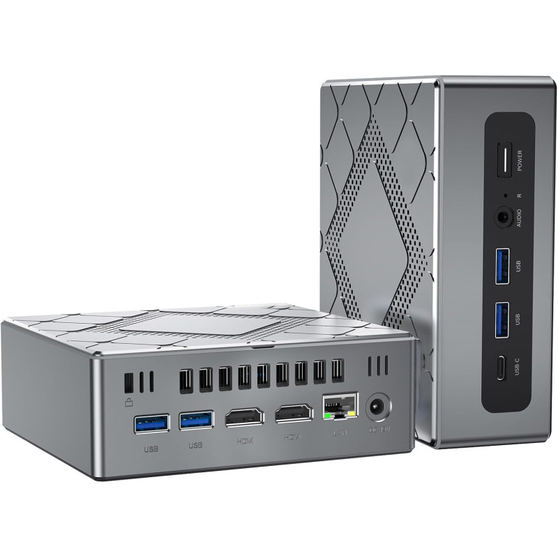 NiPoGi CK10 Mini PC W11 Pro Ιntel Core i5 12600H(4,5GHz,12C/16T,18MB Cache) Ordinateur de Bureau 16GB+16GB RAM 3200MHz+512GB M.2