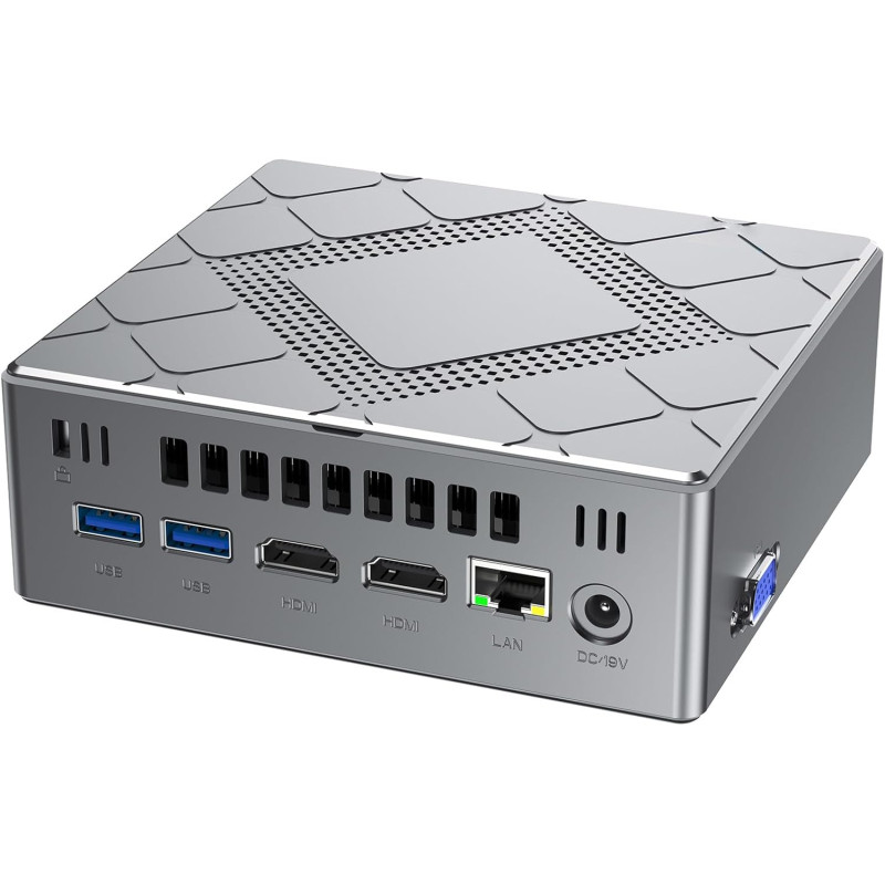 NiPoGi CK10 Mini PC Ιntel Core i5-12600H(12C/16T/Max 4,5GHz/18MB Cache) Dual Slots 32Go DDR4 1TB M.2 NVMe SSD Ordinateur de Bure