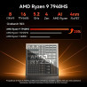 GEEKOM AI Mini PC A7Max [2026 Edition] avec AMD Ryzen 9 7940HS & Radeon 780M, 16Go DDR5 RAM (Évolutif) + 1To SSD, Lecteur SD, 2x
