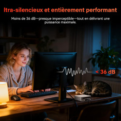 GEEKOM AI Mini PC A7Max [2026 Edition] avec AMD Ryzen 9 7940HS & Radeon 780M, 16Go DDR5 RAM (Évolutif) + 1To SSD, Lecteur SD, 2x