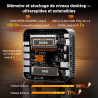 GEEKOM AI Mini PC A9 Max avec AMD Ryzen AI 9 HX 370(12C/24T, jusqu'à 5,1 GHz), 32 Go DDR5+SSD 2 to, Dual LAN 2,5 G Mini Ordinate