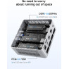 MINIS FORUM UM880 Plus Mini PC AMD Ryzen 7 8845HS (8C/16T Jusqu’à 5,1 GHz), 16 Go DDR5, SSD 512 Go, Radeon 780M, OCuLink, Triple