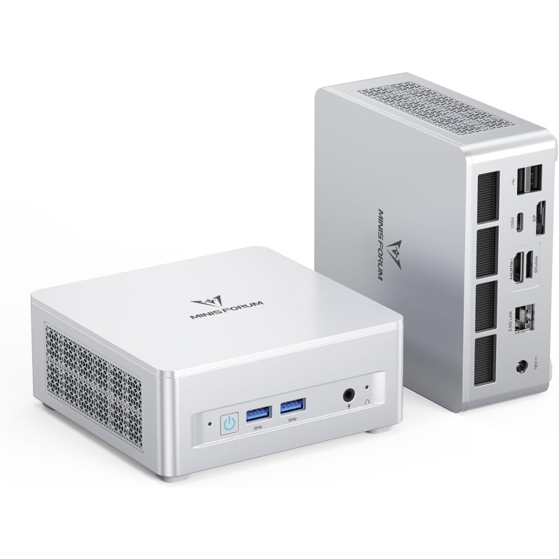 MINIS FORUM UM880 Plus Mini PC avec processeur AMD Ryzen 7 8845HS (8C/16T, Jusqu’à 5,1 GHz), 32 Go DDR5 RAM, SSD PCIe 1 to, Rade