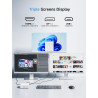 MINIS FORUM UM880 Plus Mini PC avec processeur AMD Ryzen 7 8845HS (8C/16T, Jusqu’à 5,1 GHz), 32 Go DDR5 RAM, SSD PCIe 1 to, Rade
