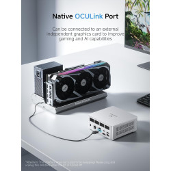 MINIS FORUM UM880 Plus Mini PC avec processeur AMD Ryzen 7 8845HS (8C/16T, Jusqu’à 5,1 GHz), 32 Go DDR5 RAM, SSD PCIe 1 to, Rade