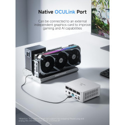 MINIS FORUM UM880 Plus Mini PC, AMD Ryzen 7 8845HS (8 C/16 T, jusqu'à 5,1 GHz), 32 Go de RAM DDR5, 1 to de SSD, Radeon 780M Grap