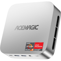 ACEMAGICIAN Kron Mini K1 Mini PC Шin11 Pro, AMD Ryzen 3 3300U(jusqu'à 3,5GHz),16Go DDR4 256Go SSD, Micro Ordinateur de Bureau po