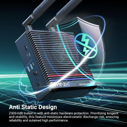MINIX Fanless Windows 11 Pro PC, Intel 12th Gen N300, Neo Z300-0dB 16GB DDR4, 512GB M.2 PCIe Gen3 x 4 SSD Micro Desktop Computer