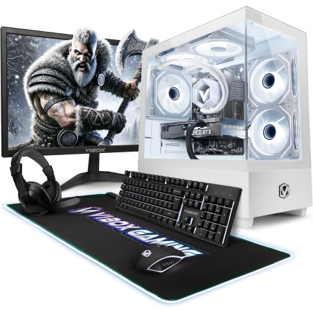 VIBOX IV-122 PC Gamer Complet • 23" Écran • AMD Ryzen 7 5700X 8 cœurs • Nvidia RTX 5060 8 Go • 16 Go RAM • 1 to SSD • Windows 11