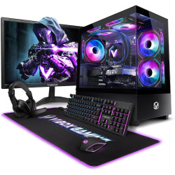 VIBOX IV-633 PC Gamer Bundle • AMD Ryzen 7 5700X 8 cœurs • Nvidia RTX 5050 8 Go • 16 Go RAM • 500 Go SSD • Windows 11 • 23" Écra