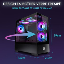 VIBOX IV-633 PC Gamer Bundle • AMD Ryzen 7 5700X 8 cœurs • Nvidia RTX 5050 8 Go • 16 Go RAM • 500 Go SSD • Windows 11 • 23" Écra