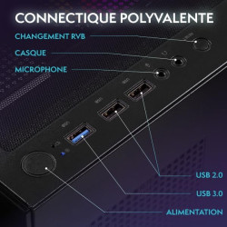 VIBOX IV-633 PC Gamer Bundle • AMD Ryzen 7 5700X 8 cœurs • Nvidia RTX 5050 8 Go • 16 Go RAM • 500 Go SSD • Windows 11 • 23" Écra