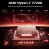 ACEMAGICIAN AM06PRO Mini PC, AMD Ryzen 7 7730U (8C/16T, jusqu'à 4,5GHz) Mini PC Gamer, 16 Go DDR4 512 Go M.2 SSD Mini Ordinateur