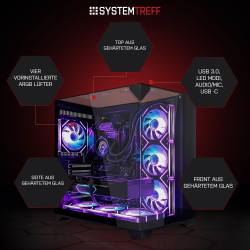 SYSTEMTREFF PC Gamer High-End AMD Ryzen 7 9800X3D 8x5.2GHz | Nvidia RTX 5080 16Go | 1To M.2 NVMe | 32Go DDR5 RAM | Windows 11 | 