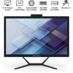 Stgsivir ordinateur de bureau tout-en-un, écran 21.5", core i5 jusqu'à 3.6 ghz, 16go ram, 512go ssd, wifi, bleutooth 5.0, window