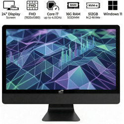 Stgsivir ordinateur de bureau tout-en-un, écran 24", core i7 jusqu'à 4.0 ghz, 16go ram, 512go ssd, wifi, bleutooth 5.0, windows1