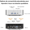 GEEKOM A6 Mini PC avec AMD Ryzen 7 6800H, AMD Radeon 680M, 16Go DDR5 RAM 1TB SSD (Extensible Double Slot) USB4, Lecteur SD, Wind