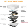 GEEKOM A6 Mini PC avec AMD Ryzen 7 6800H, AMD Radeon 680M, 16Go DDR5 RAM 1TB SSD (Extensible Double Slot) USB4, Lecteur SD, Wind