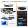 GEEKOM A6 Mini PC avec AMD Ryzen 7 6800H, AMD Radeon 680M, 16Go DDR5 RAM 1TB SSD (Extensible Double Slot) USB4, Lecteur SD, Wind