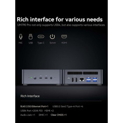 MINIS FORUM Venus UM790 Pro Mini PC AMD Ryzen 9 7940HS jusqu'à 5,2 GHz 32 Go DDR5 1 to SSD avec AMD Radeon 780M, 4X USB3.2, 2X U