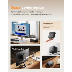 Minis forum um760 slim mini-pc avec amd ryzen 5 7640hs (6 cœurs / 12 threads, jusqu’à 5,0 ghz), 16 go ddr5, ssd pcie 4.0 de 512 