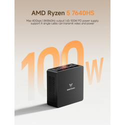 Minis forum um760 slim mini-pc avec amd ryzen 5 7640hs (6 cœurs / 12 threads, jusqu’à 5,0 ghz), 16 go ddr5, ssd pcie 4.0 de 512 