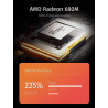 MINIS FORUM UM773 Lite Mini PC AMD Ryzen 7 7735HS jusqu'à 4,75 GHz AMD Radeon Graphics Mini Ordinateur, 2 x HDMI, 1 x USB4, 1 x 