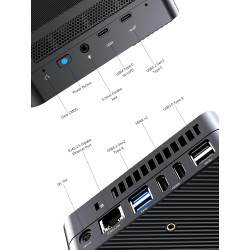MINIS FORUM Venus Series UM773 Lite Mini PC AMD Ryzen 7 7735HS jusqu'à 4,75 GHz 32 Go DDR5 1 to PCIe4.0 SSD AMD Radeon 680M, 2 x
