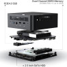 MINIS FORUM Venus Series UM773 Lite Mini PC AMD Ryzen 7 7735HS jusqu'à 4,75 GHz 32 Go DDR5 1 to PCIe4.0 SSD AMD Radeon 680M, 2 x