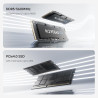 Minis forum um870 mini pc, amd ryzen 7 8745h (8 cœurs/16 threads, jusqu’à 4,9 ghz), 16 go ram ddr5, ssd 512 go pcie 4.0, dp/hdmi