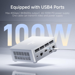 MINIS FORUM UM870 Slim Mini PC,AMD Ryzen 7 8745H Mini Computer (8C/16T, jusqu'à 4,9 GHz), 32 Go RAM DDR5 et 1 TB SSD PCIe 4.0, D