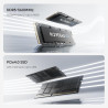 Minis forum um870 slim mini pc, amd ryzen 7 8745h (8 cœurs / 16 threads, jusqu’à 4,9 ghz), 32 go ddr5, ssd pcie 4.0 512 go, usb4