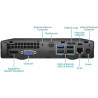 Hp elitedesk 705 g3 mini ordinateur de bureau pc, amd a12-9800, 8 go de ram, 256 go de ssd, wifi, bleutooth, clavier us qwerty, 