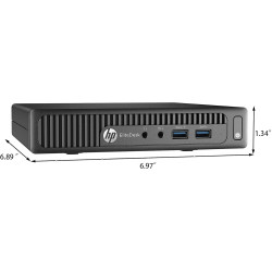 Hp elitedesk 705 g3 mini ordinateur de bureau pc, amd a12-9800, 8 go de ram, 256 go de ssd, wifi, bleutooth, clavier us qwerty, 