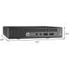 Hp elitedesk 705 g3 mini ordinateur de bureau pc, amd a12-9800, 8 go de ram, 256 go de ssd, wifi, bleutooth, clavier us qwerty, 