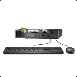 Hp elitedesk 705 g3 mini ordinateur de bureau pc, amd a12-9800, 8 go de ram, 256 go de ssd, wifi, bleutooth, clavier us qwerty, 