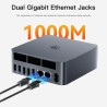 Beelink EQR5 Mini PC AMD Ryzen 5 5500U (6C/12T, jusqu'à 4,0 GHz), 16Go DDR4/500Go SSD, WiFi 6/BT 5.2, Double LAN Gigabit, 4K Dua