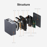 Beelink EQR5 Mini PC AMD Ryzen 5 5500U (6C/12T, jusqu'à 4,0 GHz), 16Go DDR4/500Go SSD, WiFi 6/BT 5.2, Double LAN Gigabit, 4K Dua