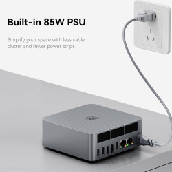 Beelink EQR7 Mini PC, Mini Ordinateur AMD Ryzen 7 7735HS (8C/16T jusqu'à 4.75Ghz), 24G LPDDR5 RAM 1TB SSD, WIFI6, BT5.2, Dual LA