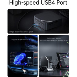 MINIS FORUM Venus Series UM773 Lite Mini PC, CPU AMD Ryzen 7 7735HS 8C/16T jusqu'à 4,75 GHz et AMD Radeon 680M (fréquence graphi