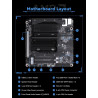 MINIS FORUM BD775i SE Motherboard, AMD Ryzen 7 7745HX CPU 8C/16T jusqu'à 5,1 GHz, AMD Radeon 610M, Barebone sans 2×DDR5, 2×M.2 2