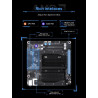 MINIS FORUM BD775i SE Motherboard, AMD Ryzen 7 7745HX CPU 8C/16T jusqu'à 5,1 GHz, AMD Radeon 610M, Barebone sans 2×DDR5, 2×M.2 2