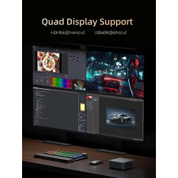 MINIS FORUM Mini PC UM790 Pro, Processeur AMD Ryzen 9 7940HS (8C/16T, jusqu'à 5,2 GHz), AMD Radeon 780M, 32 Go DDR5 (jusqu'à 560