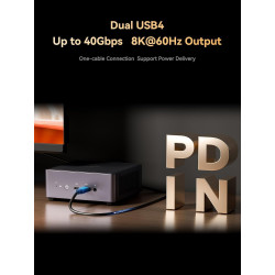 MINIS FORUM Mini PC UM790 Pro, Processeur AMD Ryzen 9 7940HS (8C/16T, jusqu'à 5,2 GHz), AMD Radeon 780M, 32 Go DDR5 (jusqu'à 560