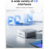 MINIS FORUM UM880 Plus Mini PC, AMD Ryzen 7 8845HS 8C/16T jusqu'à 5.1 GHz, AMD Radeon 780M, Barebone sans 2×DDR5(jusqu'à 96GB)/S