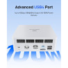 MINIS FORUM UM880 Plus Mini PC, AMD Ryzen 7 8845HS 8C/16T jusqu'à 5.1 GHz, AMD Radeon 780M, Barebone sans 2×DDR5(jusqu'à 96GB)/S