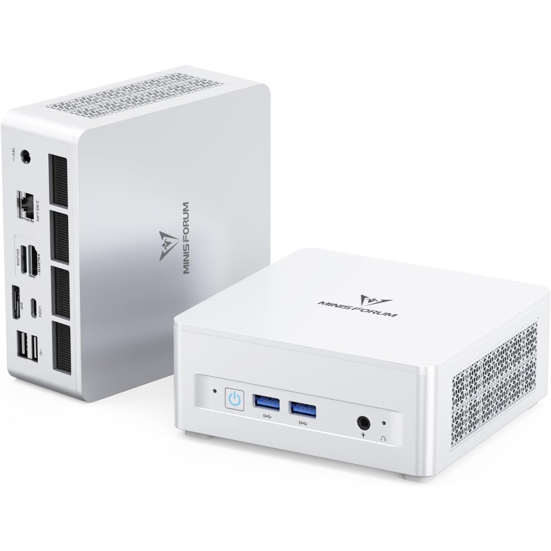 MINIS FORUM UM880 Plus Mini PC, AMD Ryzen 7 8845HS 8C/16T jusqu'à 5.1 GHz et AMD Radeon 780M, 32GB DDR5(jusqu'à 96GB) / 1TB SSD,