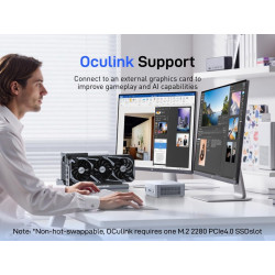 MINIS FORUM UM880 Plus Mini PC, AMD Ryzen 7 8845HS 8C/16T jusqu'à 5.1 GHz et AMD Radeon 780M, 32GB DDR5(jusqu'à 96GB) / 1TB SSD,