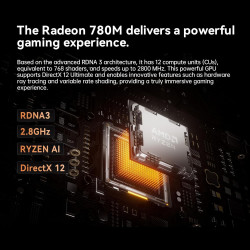 MINIS FORUM UM890 Pro Mini PC, processeur AMD Ryzen 9 8945HS, 8C/16T jusqu'à 5,2 GHz, AMD Radeon 780M, DDR5 32 Go jusqu'à 96 Go/